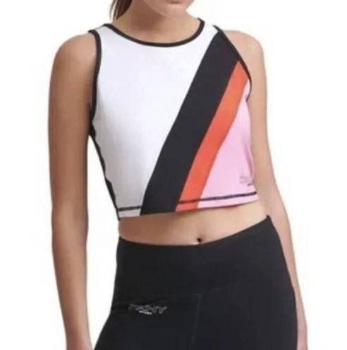 DKNY  SPORT Cropped Colorblock Work Out Tank