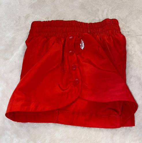 Free People Movement Red Athletic Shorts