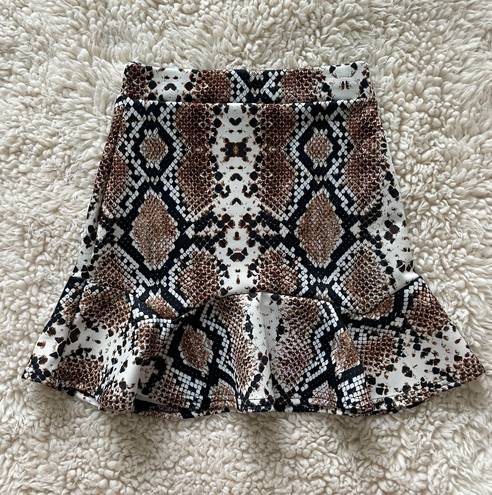 Pretty Little Thing Snakeprint Bodycon Skirt