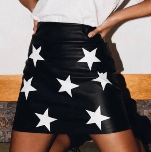 Princess Polly Star Leather Skirt