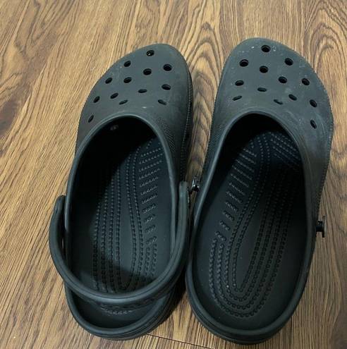 Crocs  Black Classic Rubber Slip On Clogs Size 10 Women’s 8 Men’s $50