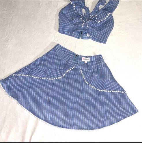 L'ATISTE Striped Top & Skirt Set size Small/ Medium
