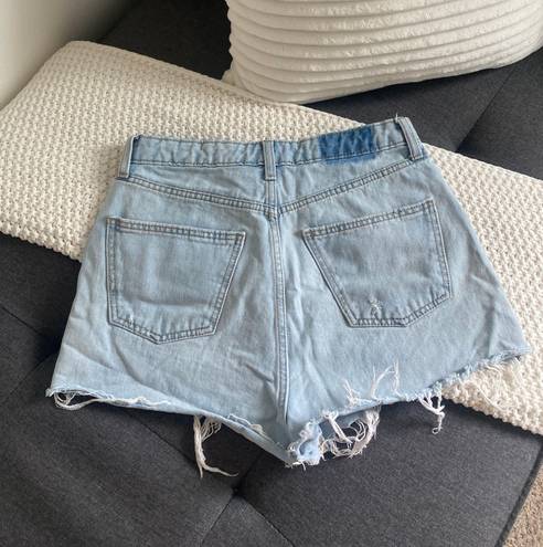 High Waisted Jean Shorts Size 6 Blue