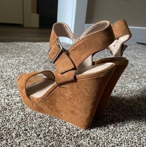 mix no. 6 Brown Wedge Heels