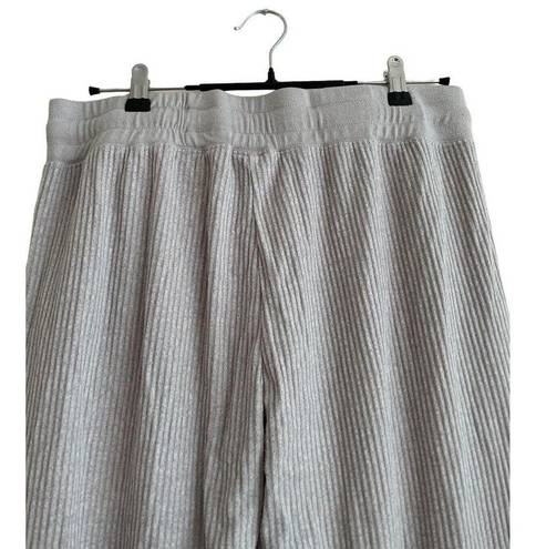 Zyia ‎ Active Jogger Sweatpants Women Size XL Light Gray Ribbed Lounge Comfort