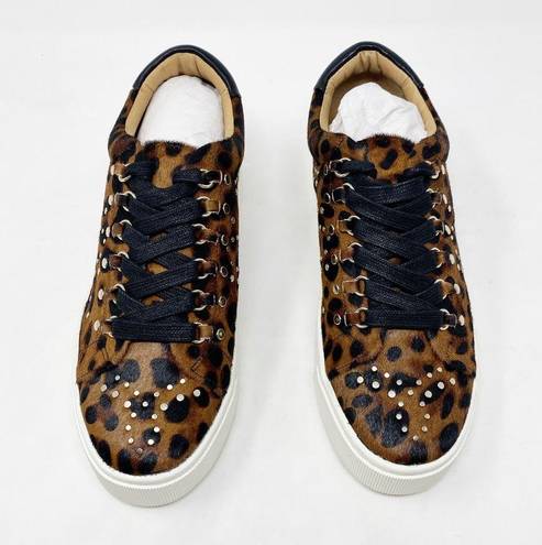 Joie [] Handan Studded Leopard Print Calf Hair Platform Sneakers NWT Sz 40 US 10