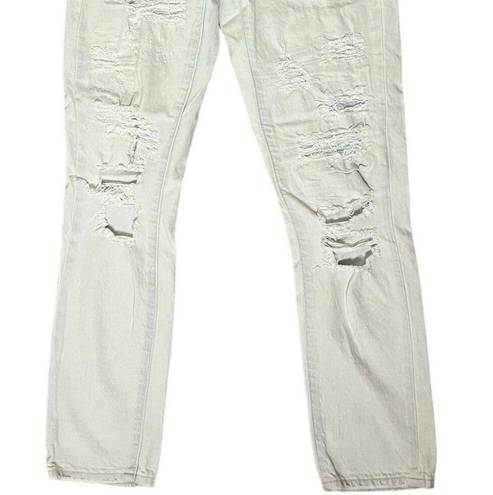 Pilcro  Pull On Mid Rise Distressed Denim Pants, Light Wash Ripped Jeans 26 NWOT