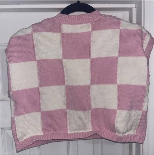 PaperMoon Checkered Knit Top