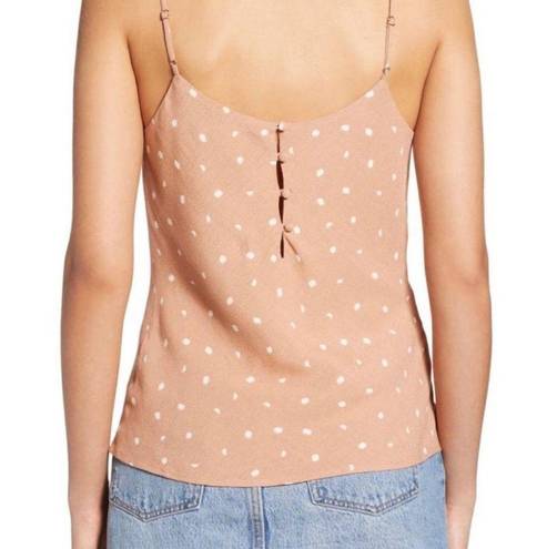 ASTR the label cowl neck clay polka dot camisole