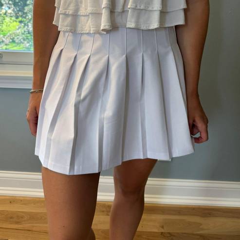 White Pleated Cheer Skirt