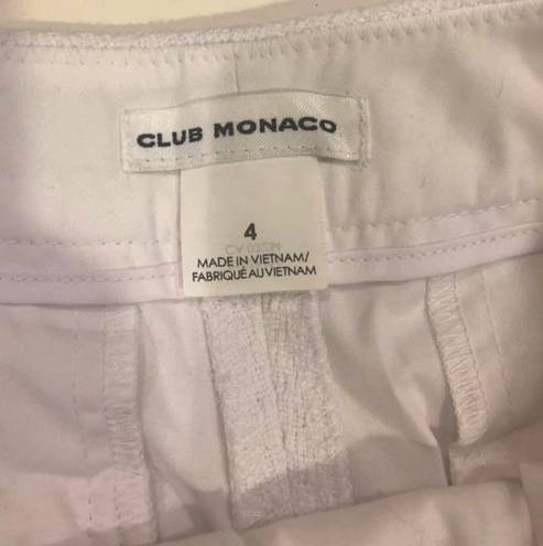 Club Monaco Scalloped White Shorts