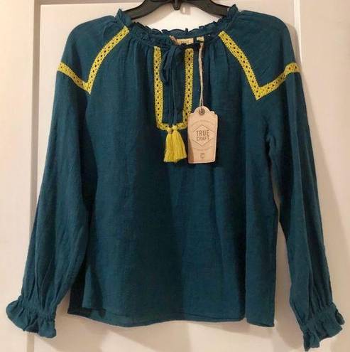 True Craft  Women’s “StarGazing” Green XS Blouse