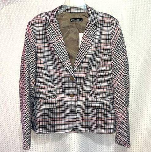 Krass&co NEW York  Double Button Blazer $74 Women Lined Curved Career Jacket Sz 16