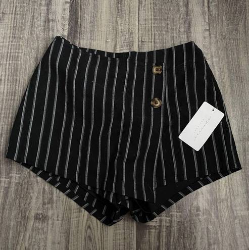 American Threads striped skort with buttons