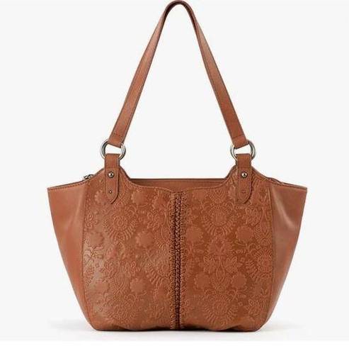 The Sak  Bolinas Satchel Leather Everyday Tote Teak NWT