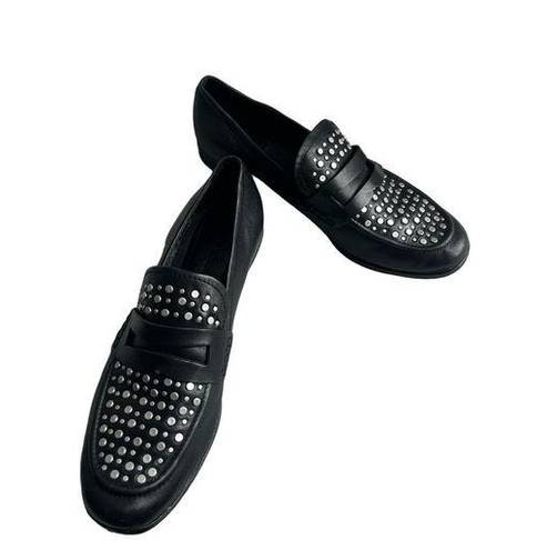 Pour La Victoire  LAVIS STUDDED LEATHER LOAFER in Black Women's sz.  8.5