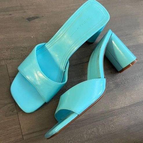 Bershka Breshka Blue Heeled Sandals Size 38