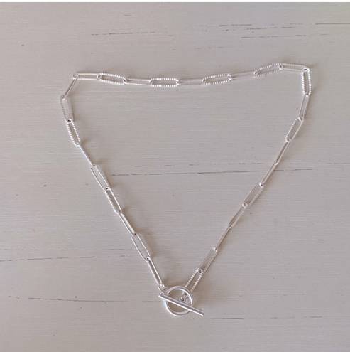 Madewell NWOT  silver chain and toggle necklace