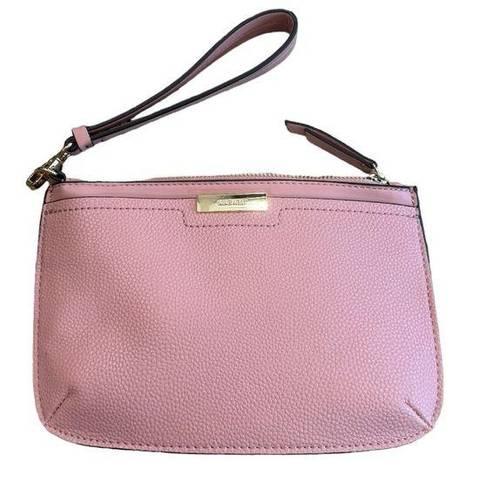 Nine West  Faux Leather Pink  Zip Clutch Wristlet