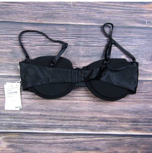 Good American NEW Black Ruched Demi Cup Bikini Top / Swimsuit top