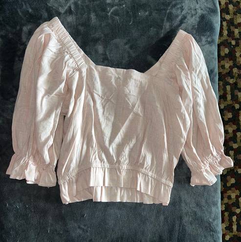 Petal and Pup Blush Ruffle Blouse