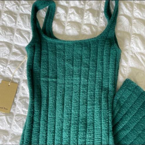 Wilfred Free Green Sweater Knit Nylon Midi Dress