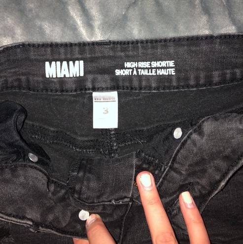 Miami black jean shorts 