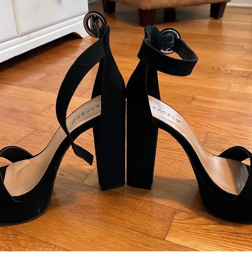 Bamboo Black Heels 