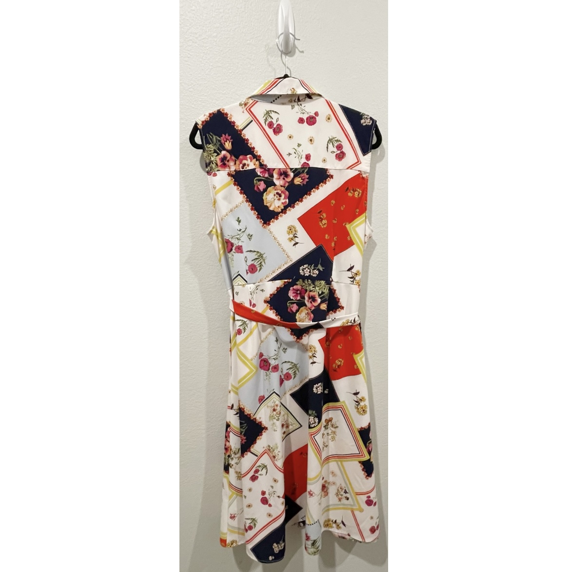 New York & Co. White Floral Midi Dress