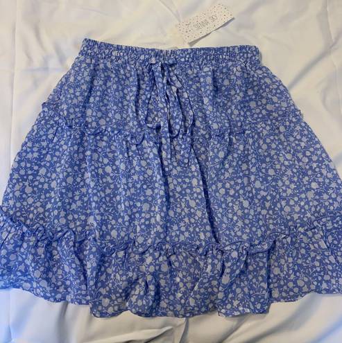 Sienna Sky Blue Floral Skirt