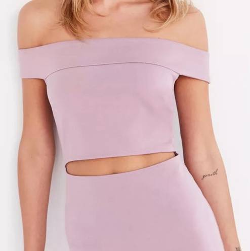 Silence + Noise Purple  Cut Out Off The Shoulder Dress