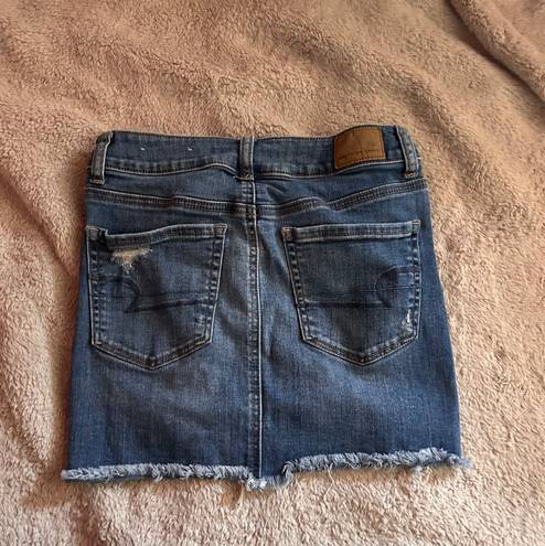 American Eagle Outfitters Ripped Denim Jean Skirt