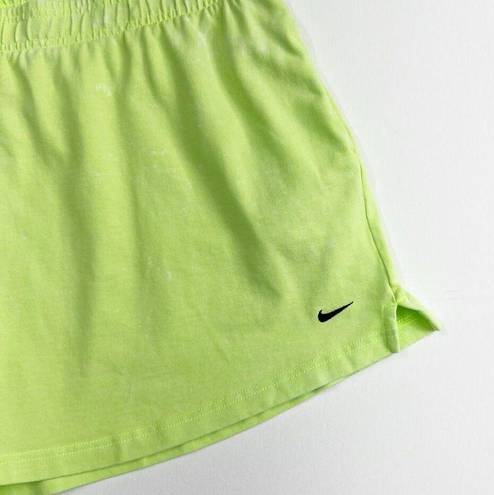 Nike  Women's Sportswear Wash Tank Top + Shorts Set Patch Ghost Green Lime Sz 2X