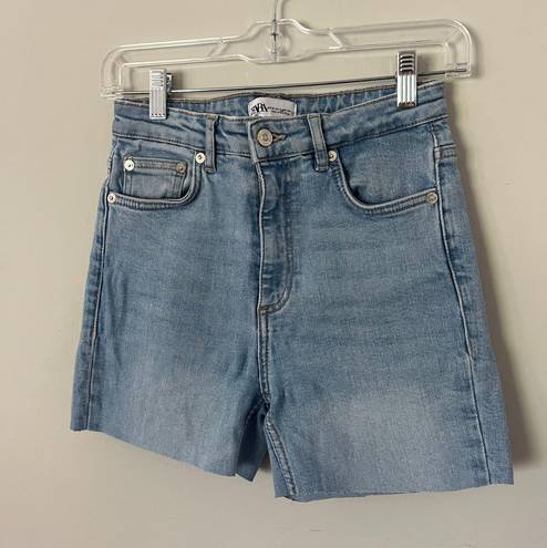 ZARA Light Waist High Waisted Denim Jean Shorts