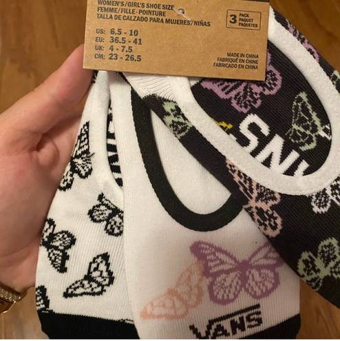 Vans NWT Van’s Butterfly Women's No Show Liner socks - 3 Pack