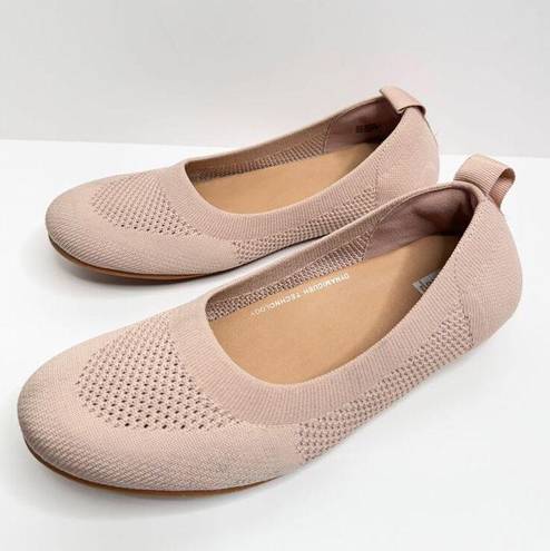 FitFlop  Allegro Tonal Knit Ballet Flat Womens Size 7.5 Pink Beige Slip On