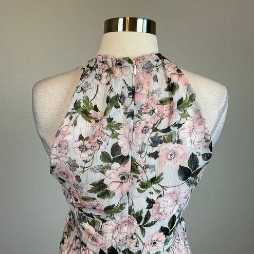 Laundry by Shelli Segal  Women's Maxi Dress Size 8 Pink Floral Print Halter