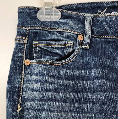 American Eagle Womens  Skinny Jeans Super Stretch Denim Size 4 Long.