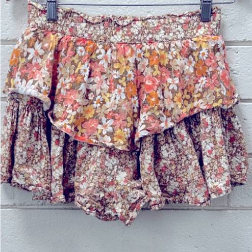 American Eagle  Outfitters Floral Ruffle Skort S