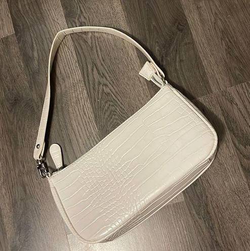 White pleather shoulder bag