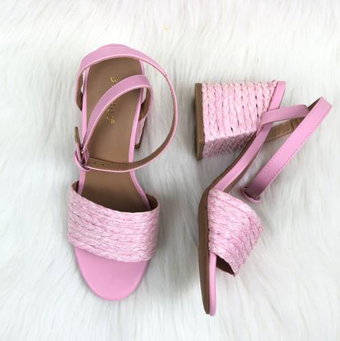 Bamboo NEW  | Braided Heel Maddy Sandals - PINK