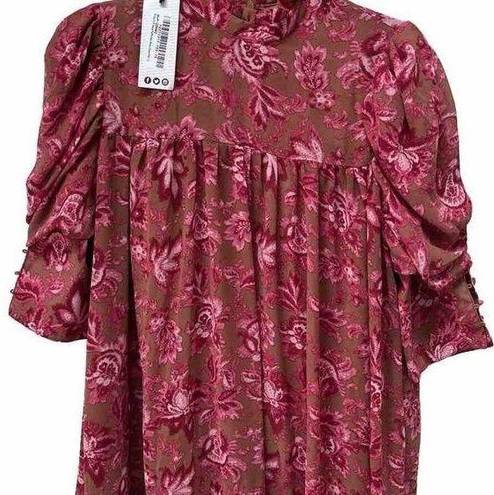 Boohoo NWT  Dress Womens Sz 6 Bohemian Tiered Ruffle Floral Grand Millennial Mini