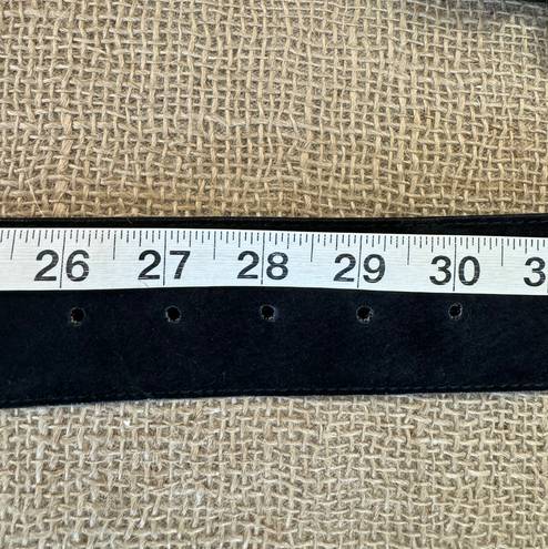 Amanda Smith Vintage  Wide Black Suede Belt And Buckle Small 26-30 In