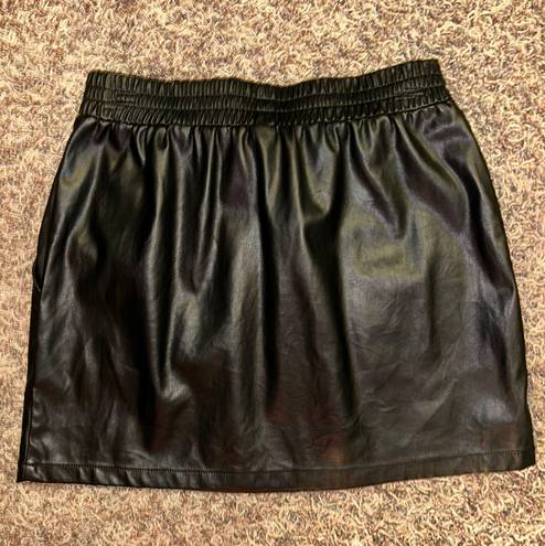 Leather Skirt Black