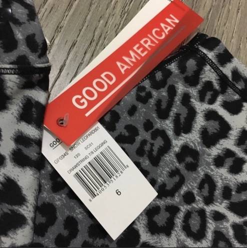 Good American Leggings Snow Leopard Print 7/8 Length Size 6 (3XL) NWT