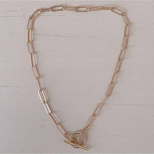 Madewell NWOT  gold chain and toggle necklace