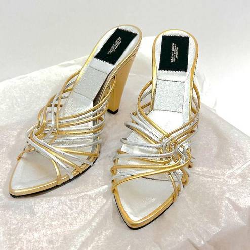 Marc Jacobs  RUNWAY Fifty Four Mule Metallic Sandal Heels