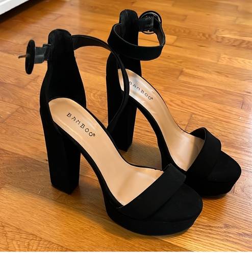 Bamboo Black Heels 