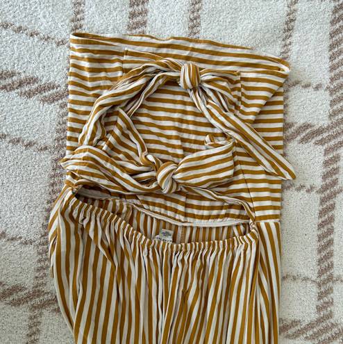 American Eagle striped tube top jumpsuit