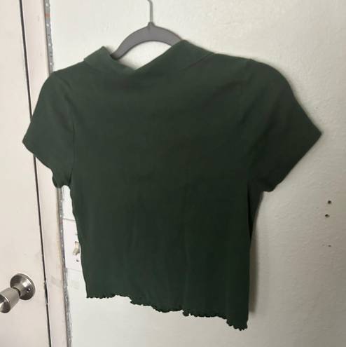 Wild Fable Green Polo Crop Top